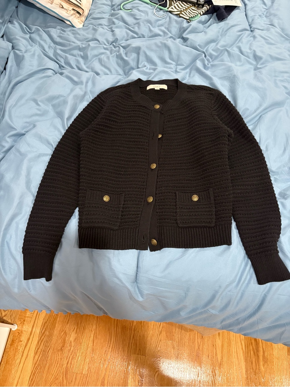 LOFT Knit Button-Up Cardigan